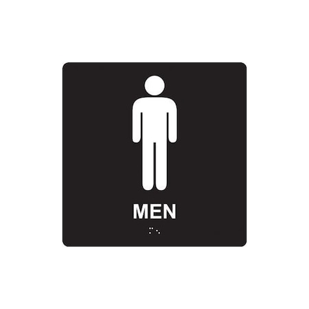 Accuform Men, Acrylic, 8 in x 8 in PAD921BK